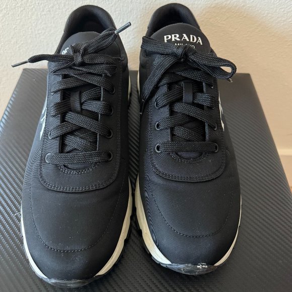 Men's Black Prada Nylon gabardine Runner - Picture 3 of 4